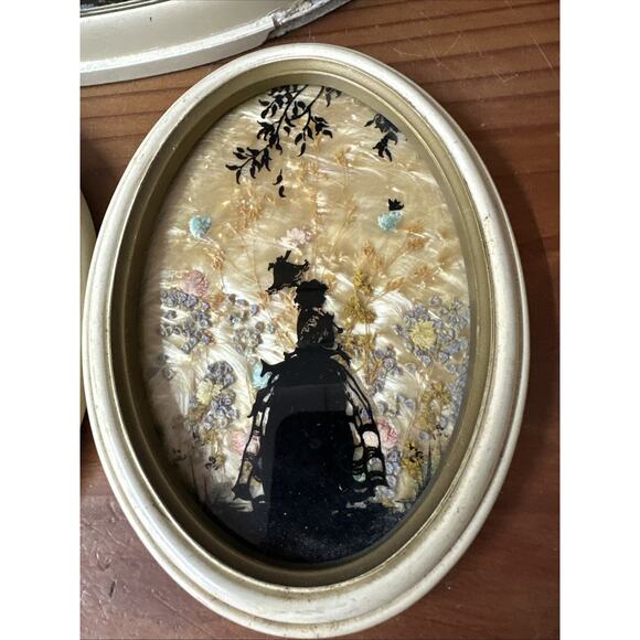 Fisher Pictures Milkweed Pressed Flowers Silhouette Reverse Painting Set Of 3 - Picture 4 of 7